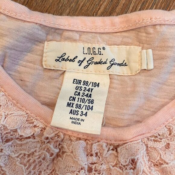 H&M Label of Graded Goods Pink Lace Sleeveless Blouse Size 2-4 Years - Picture 5 of 8